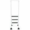 Vestil 63.4375 H Steel Commercial Spring Loaded Rolling Ladder, 3 Steps LAD-3-W